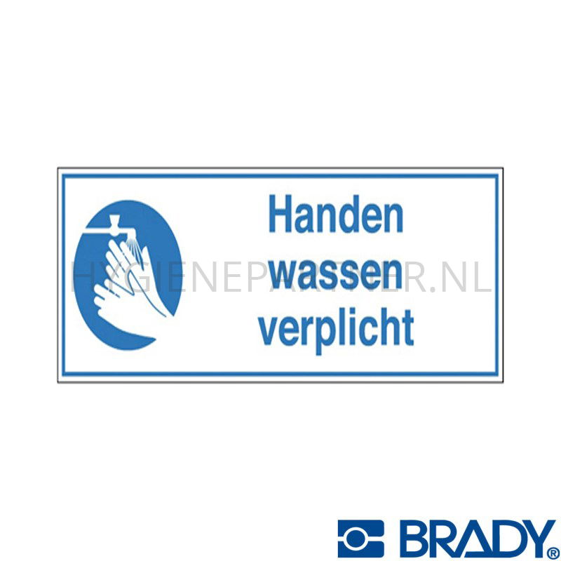 SB101001 Bord handen wassen verplicht STN 667 PP